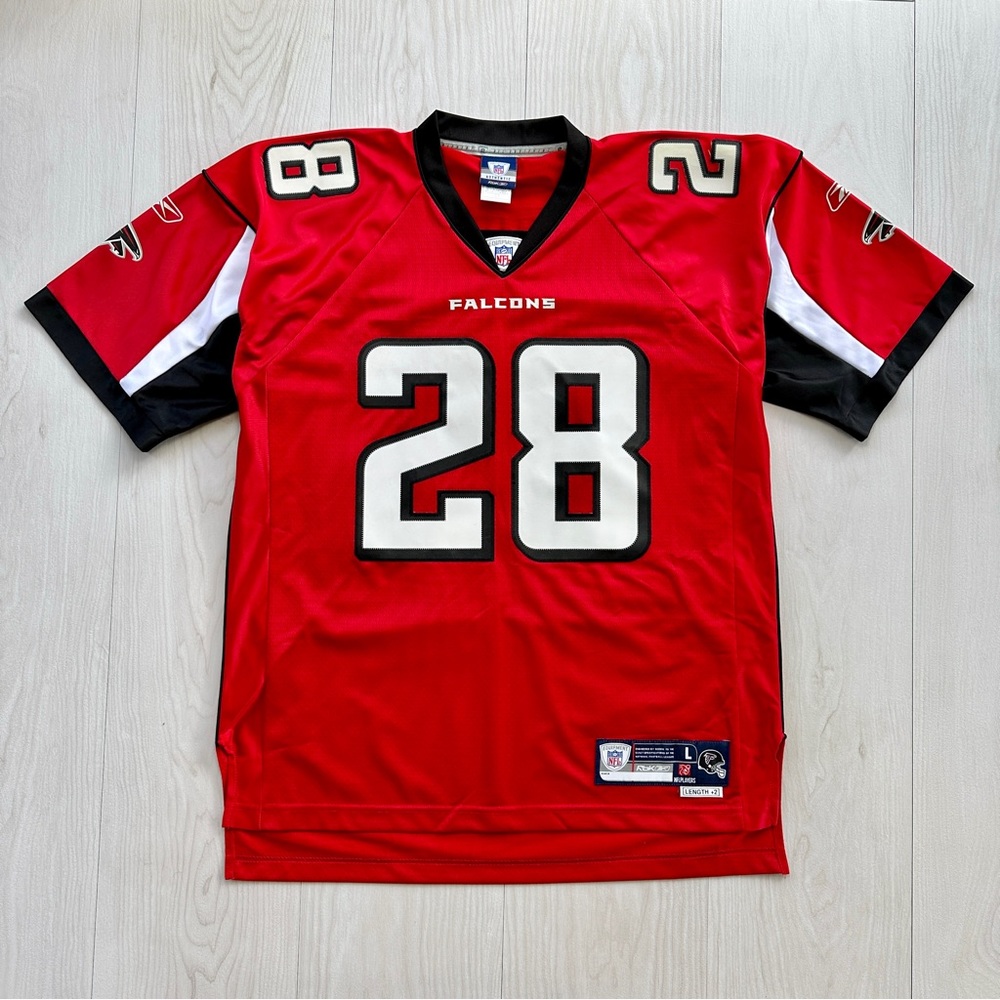 Vintage Reebok Warrick Dunn Falcons Premier Sewn Jersey Medium